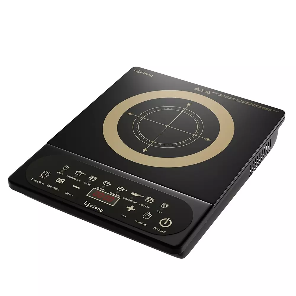 Lifelong Induction Stove Touch Panel with 7 Preset Indian Menu Options Corded Electric 2100 W Power Plastic & Glass, LLIC104