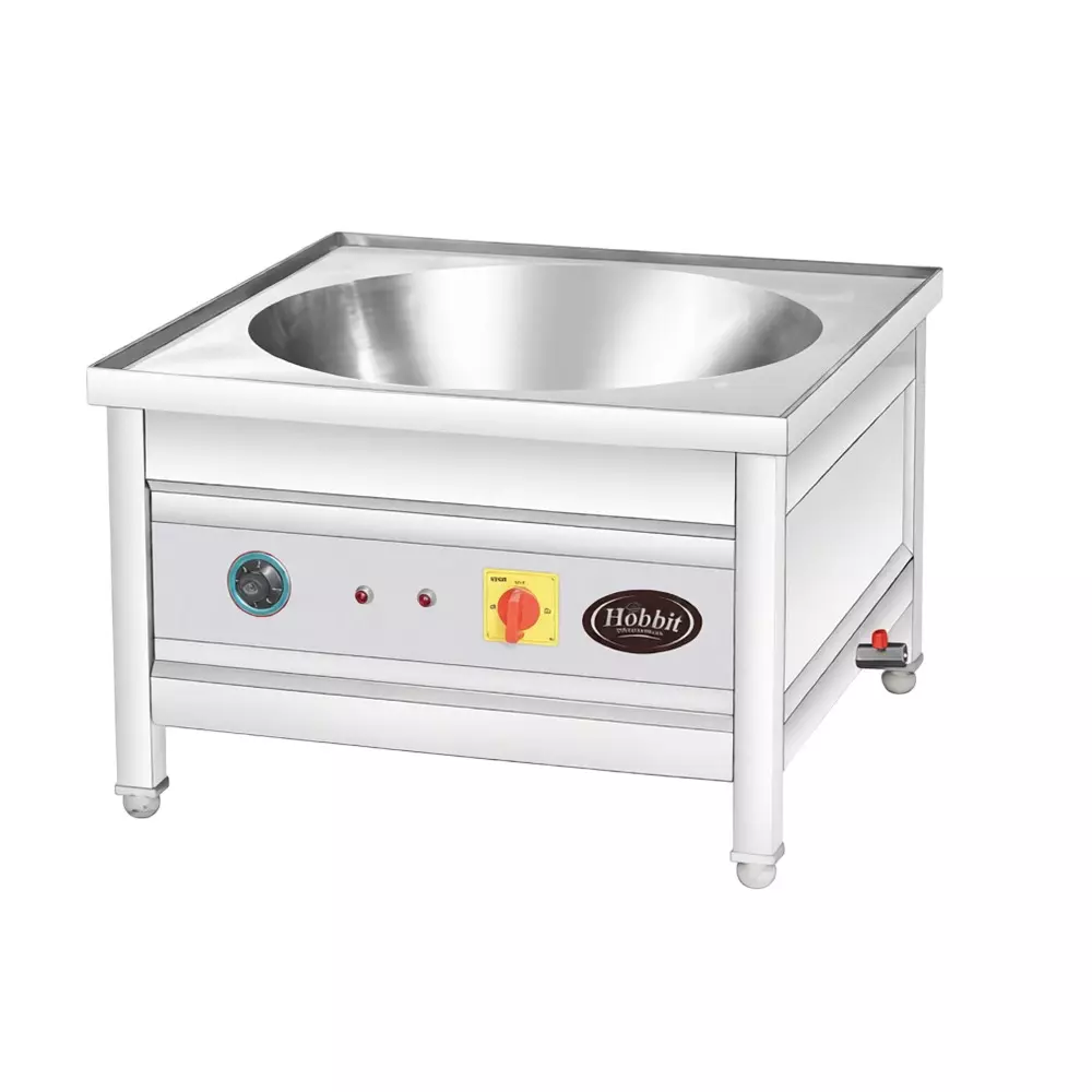 Hobbit Kitchen Equipment Table Top Electric Kadai Stainless Steel 25 L Capacity 33x33x19 inch Size, 28"