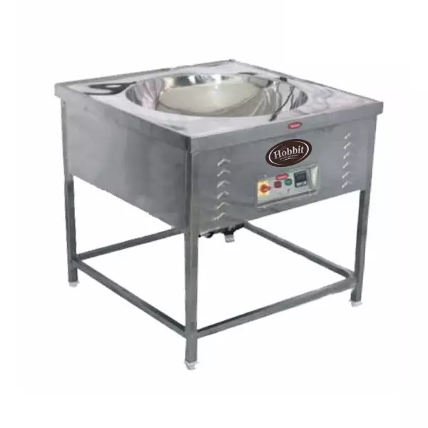 Hobbit Kitchen Equipment 18 L Capacity Electric Kadai with Stand Stainless Steel Material