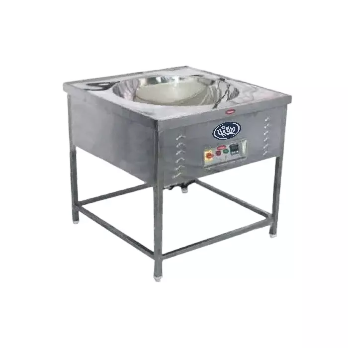 Hefikt Food Machinery Electric Kadai with Stand Stainless Steel Material 18 L Capacity