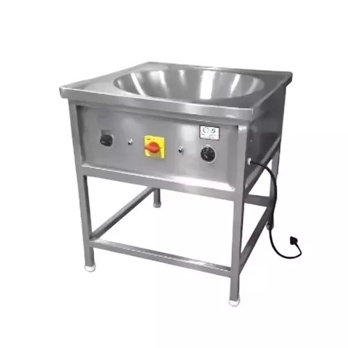 Vinayak Machines 24 L Capacity Electric Kadai Stainless Steel Body and Square Shape, VNM019