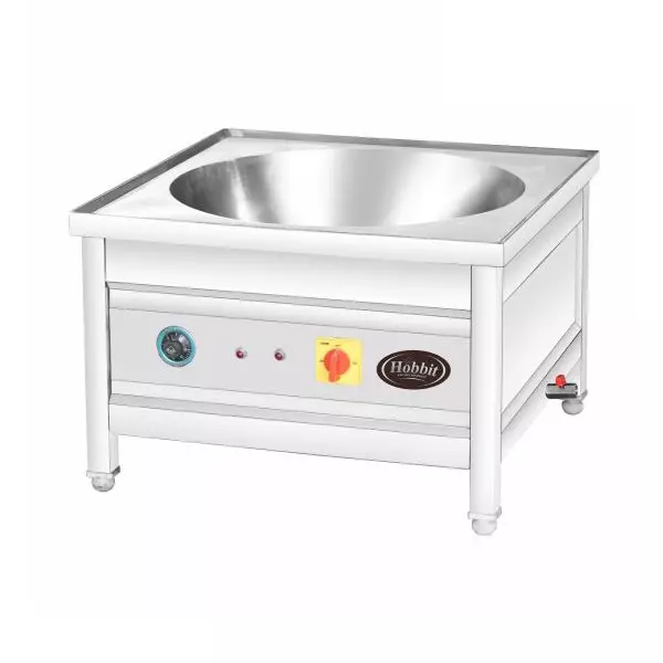Hobbit Kitchen Equipment 6 L Capacity Electric Kadai Stainless Steel Material