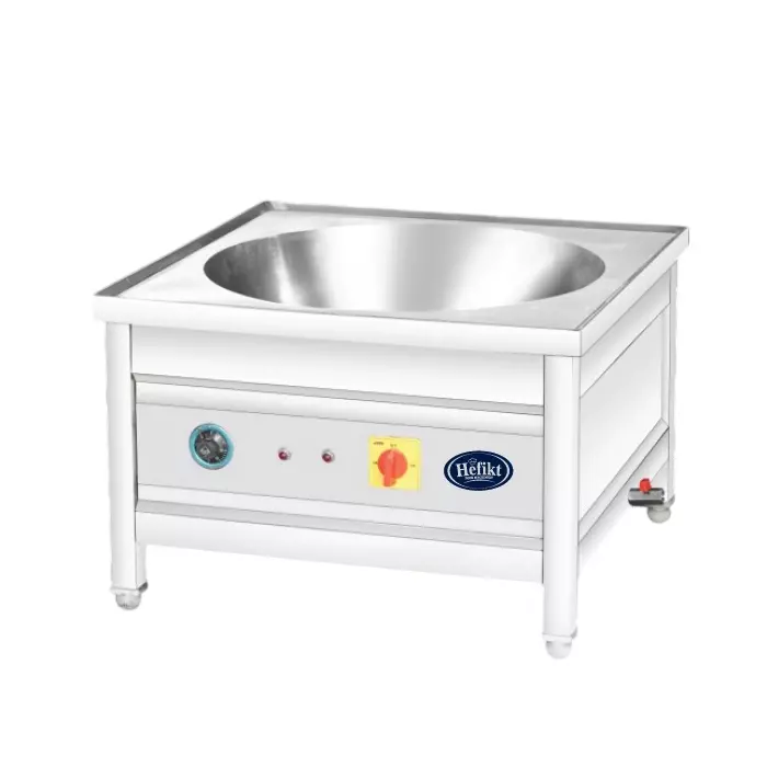 Hefikt Food Machinery Electric Kadai Stainless Steel Material 18 L Capacity