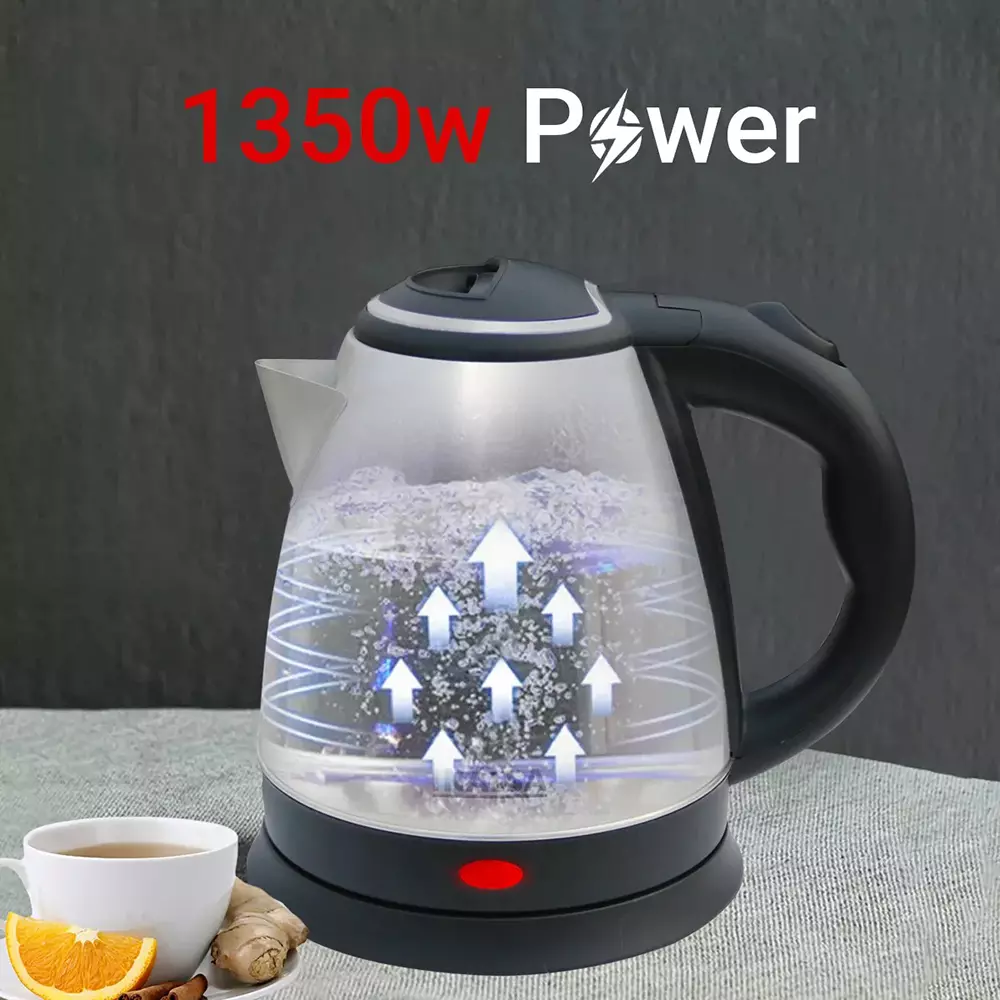 Inalsa Asta Electric Kettle 1350 W Stainless Steel 240 V Auto Off & Boil Dry Protection Black & Silver Color