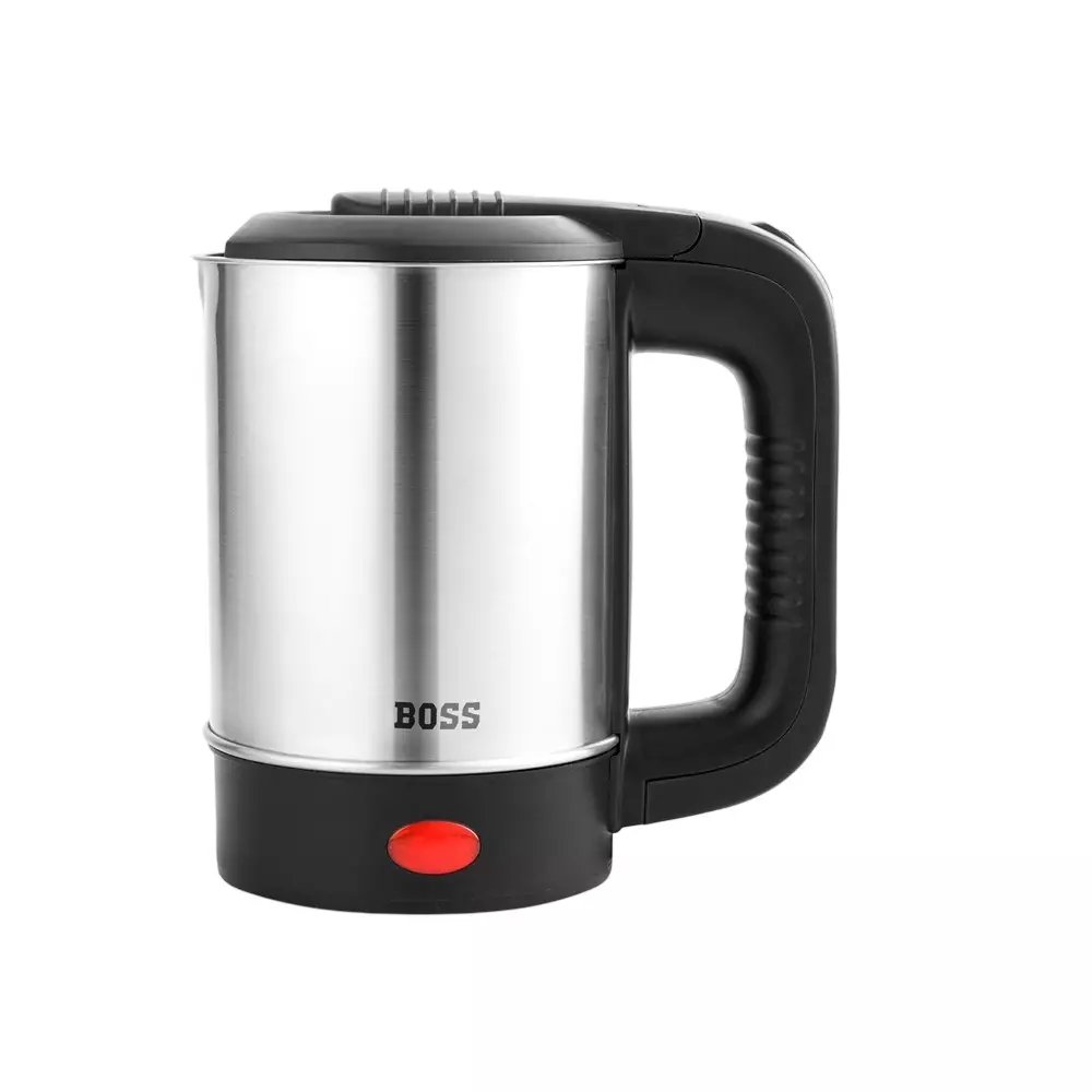 Boss 600 W One Up Electric Kettle 500 ml Capacity Black & Silver Color with Lockable Lid, B813