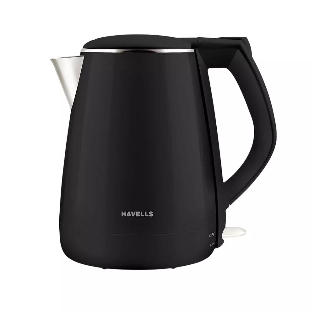 Havells Aqua 1250 W Electric Kettle 1.2 L 360° Cordless Base Black, GHBKTATK125