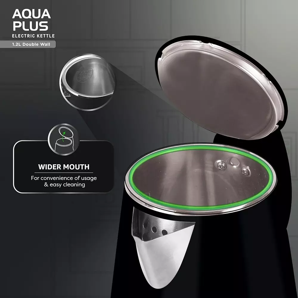Havells Aqua 1250 W Electric Kettle 1.2 L 360° Cordless Base Black, GHBKTATK125