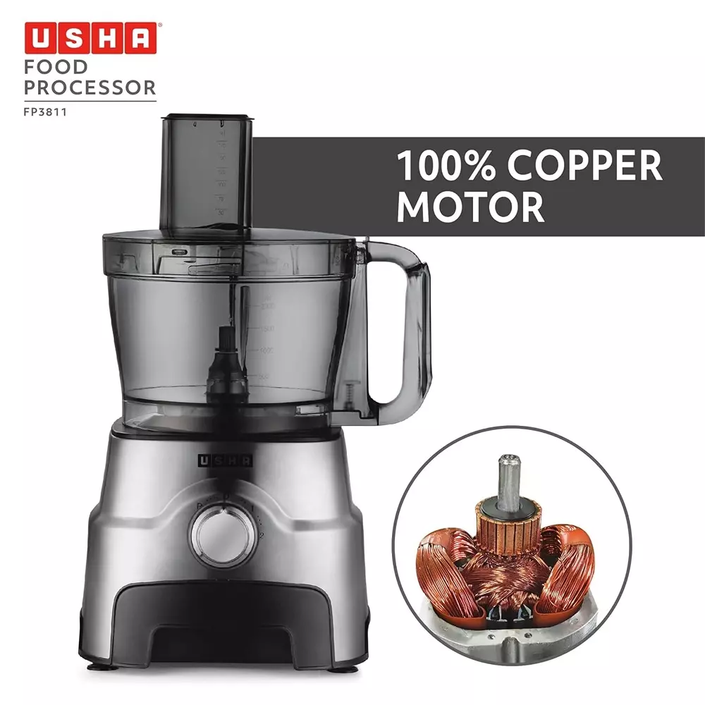 usha-5-in-1-food-processor-1000-w-35-l-bowl-2-speed-pulse-black-and-steel-fp3811