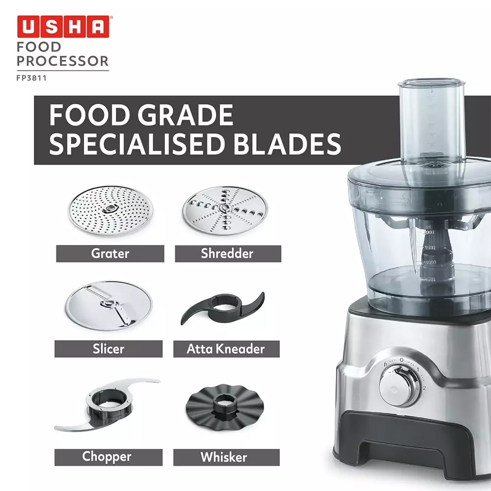 usha-5-in-1-food-processor-1000-w-35-l-bowl-2-speed-pulse-black-and-steel-fp3811
