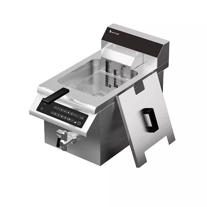 Butler Induction Deep Fryers 3500 W 8 L Tank Auto Lifting Basket and 10 Program Settings, IDF-08 Rise