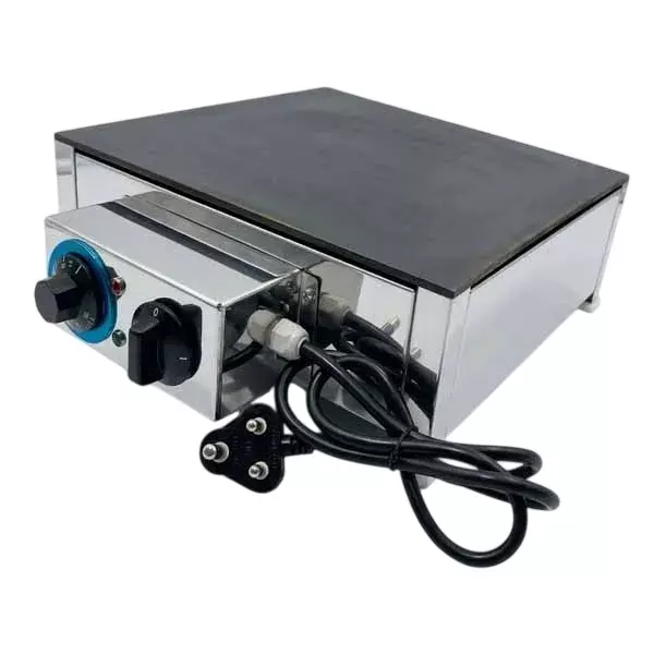 Vinayak Machines 2000 W Electric Dosa Bhatti with MS Tawa Stainless Steel Body and Size 15x15 inch (381x381 mm)