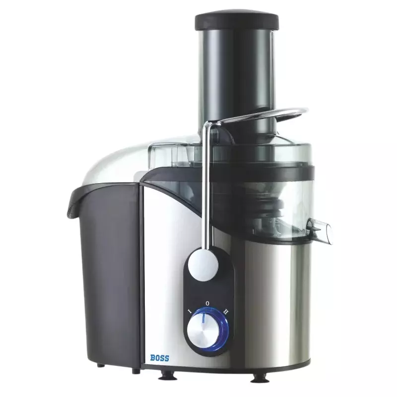 Boss 800 W Pulpmix Juice Extractor Black & Silver Color, 2 Speed Setting and 230 V AC, 50 Hz Power Supply, B612