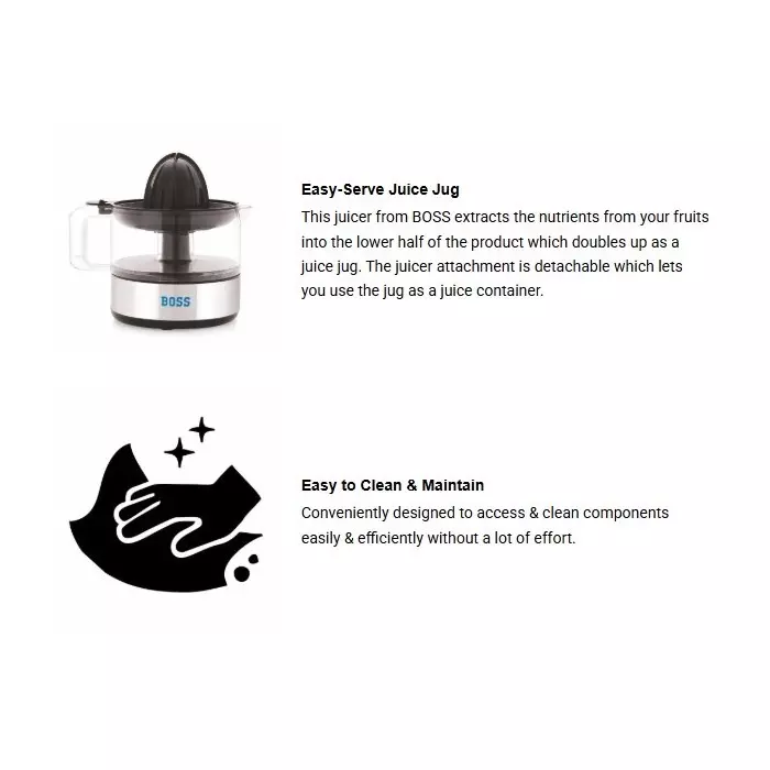 boss-30-w-citron-juice-extractor-black-silver-color-variable-speed-setting-and-230-v-ac-50-hz-power-supply-b619
