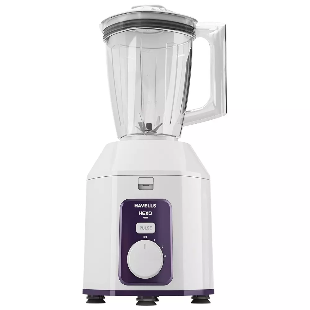Havells Hexo 1000 W White and Purple Mixer Grinder, GHFJMDKV100