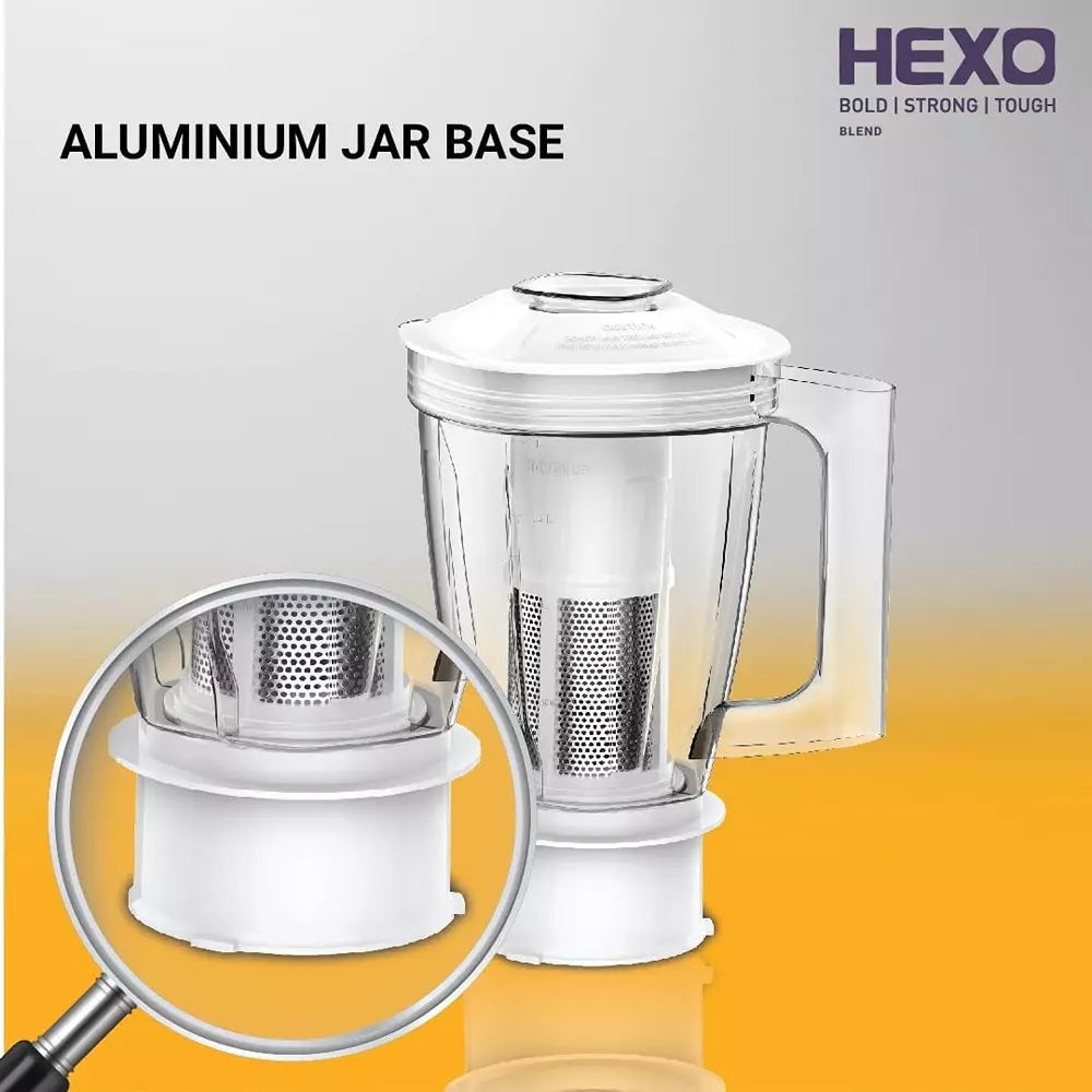 Havells Hexo 1000 W White and Purple Mixer Grinder, GHFJMDKV100