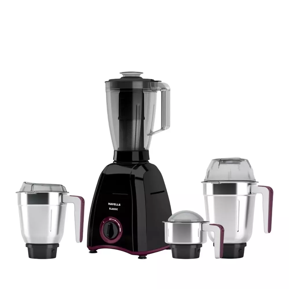 Havells KLASSIC 750 W 4 Jar Juicer Mixer Grinder Black, GHFMGDVK075