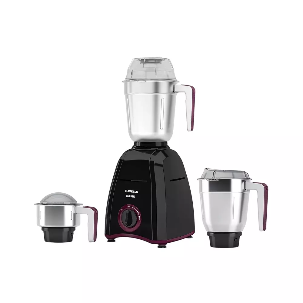 Havells KLASSIC 800 W 3 Jar Juicer Mixer Grinder Black, GHFMGDWK080