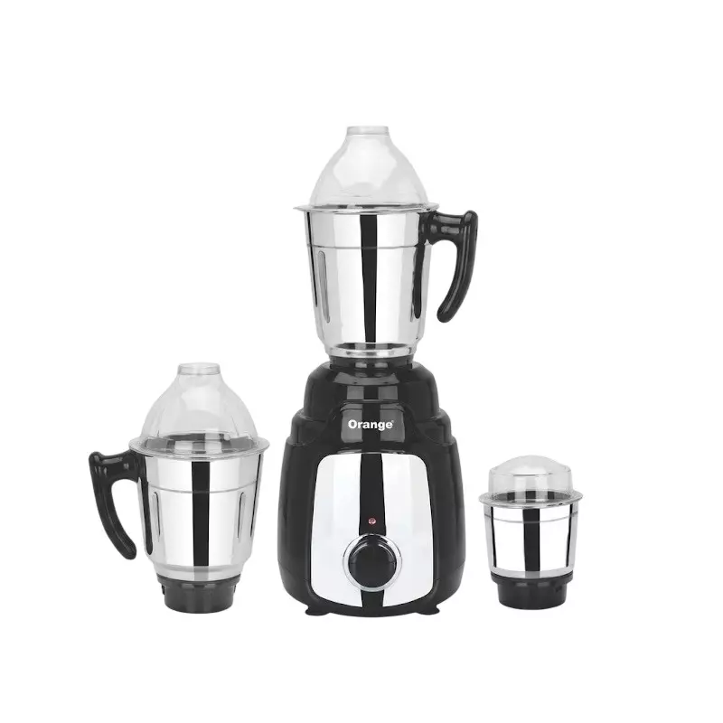 Orange Globe-3 Metallic Mixer Grinder 1250 W Black With 3 Jar, OMXG508