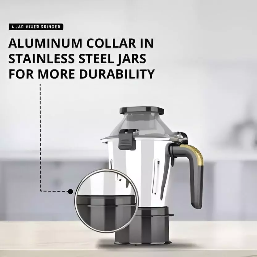 Havells Hexo Plus 1100 W Mixer Grinder with 3 Jar Black, GHFMGDIK110