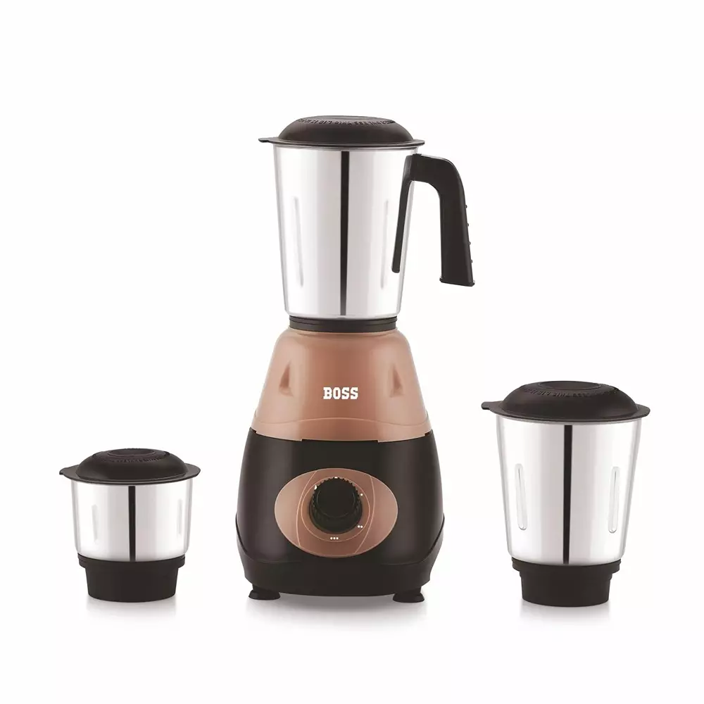 Boss 500 W Bravo Mixer Grinder Beige Color, 3 Speed Setting and 2 Stainless Steel Jars, B274