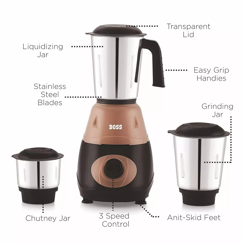 boss-500-w-bravo-mixer-grinder-beige-color-3-speed-setting-and-2-stainless-steel-jars-b274