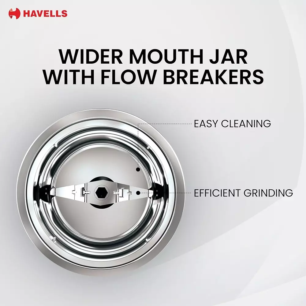 Havells ESO 750 W Mixer Grinder with 4 Jar Teal, GHFMGELK075