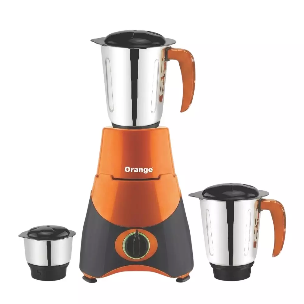 Orange Cosmo Chrome Regular Mixer Grinder 750 W Black and Orange With 3 Jar, OMXG425