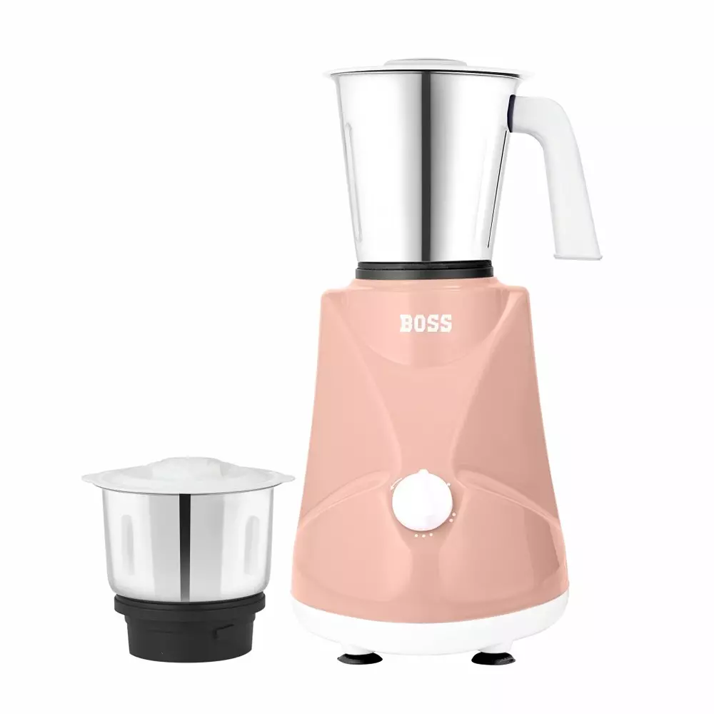 Boss 500 W Comfort Mixer Grinder Beige Color, 3 Speed Setting and 2 Stainless Steel Jars, B252