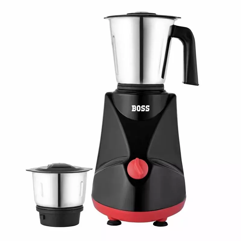 Boss 500 W Comfort Mixer Grinder Black Color, 3 Speed Setting and 2 Stainless Steel Jars, B252