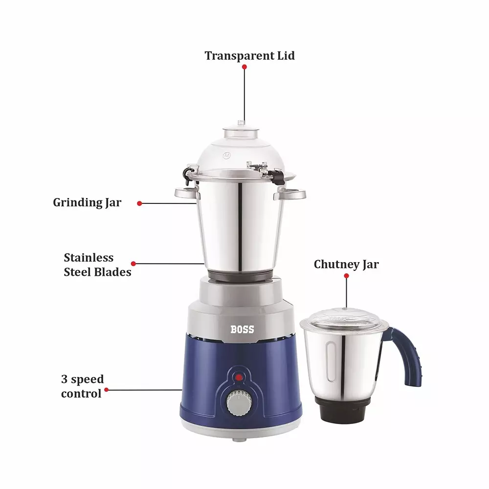 boss-1000-w-ruftuf-mixer-grinder-grey-blue-color-3-speed-setting-and-2-stainless-steel-jars-b271