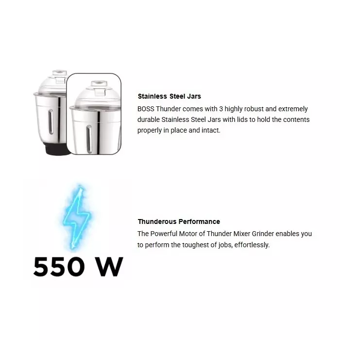 boss-550-w-thunder-mixer-grinder-blue-color-3-speed-setting-and-3-stainless-steel-jars-b272
