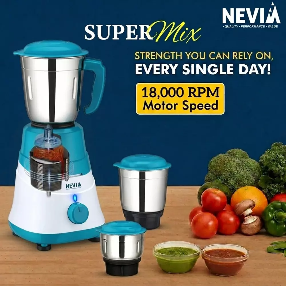 nevia-550-w-super-mix-mixer-grinder-18000-rpm-speed-with-3-jars-in-cd-green-white-color-550-supermix-mg-wgr