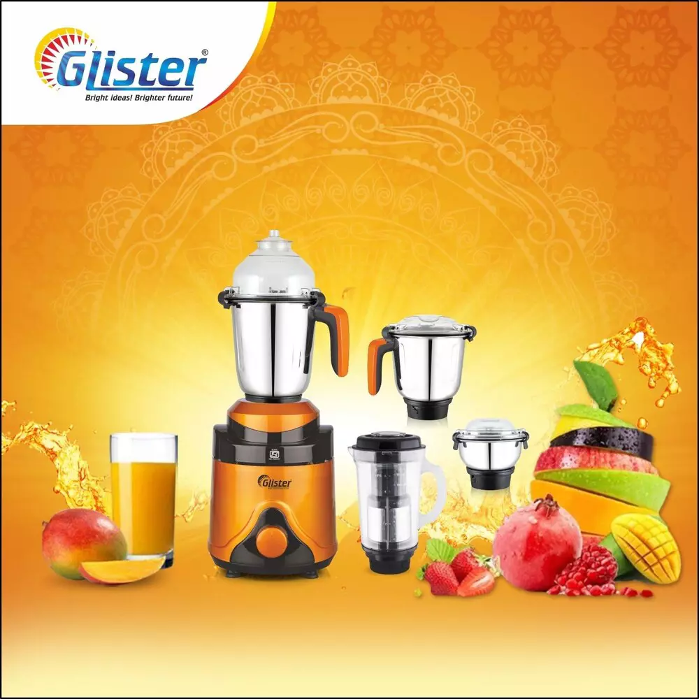 Glister Platinum Mixer Grinder With Jar 750 W Copper Winding