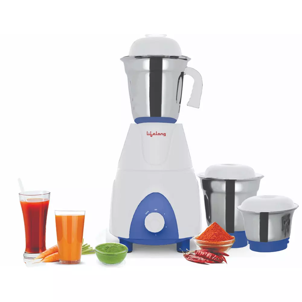 Lifelong Grand Mixer Grinder Kit Stainless Steel Corded Electric 750 W Power 1.5 L Capacity Stainless Steel 220-240 V AC for Kitchen, LLMG101