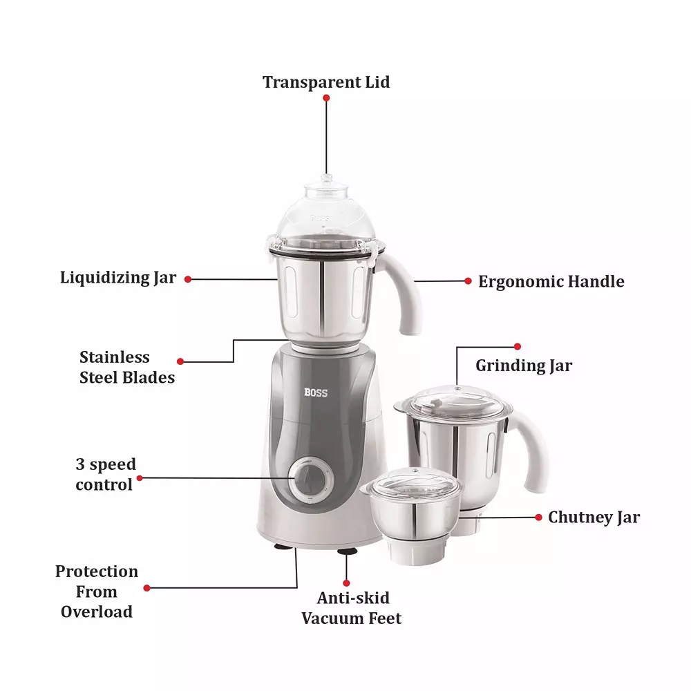 boss-750-w-crown-mixer-grinder-grey-color-3-speed-setting-and-3-stainless-steel-jars-b242