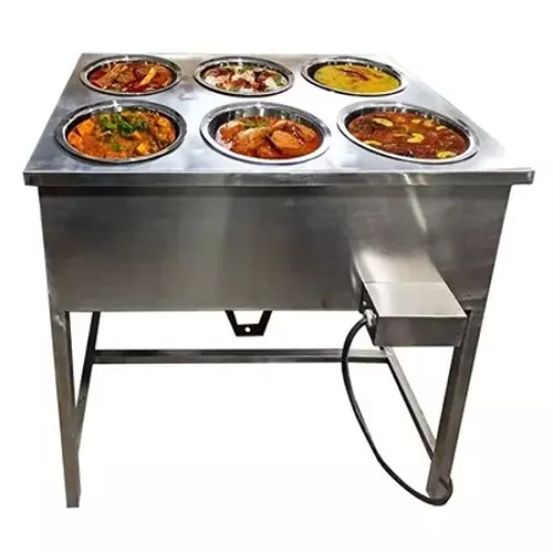 vinayak-machines-heavy-duty-6-pot-electric-bain-marie-3-kw-power-ss-body-single-phase-for-buffet-purpose