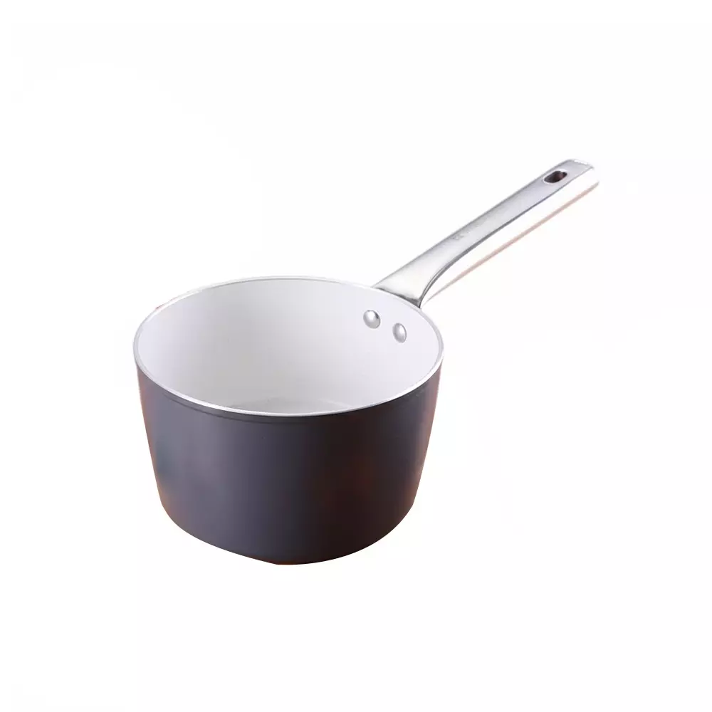 Wonderchef Eco Glide Sauce Pan 16 cm 1.75 L Pure Grade Aluminium Chemical-free Ceramic Coating Grey, 63155098