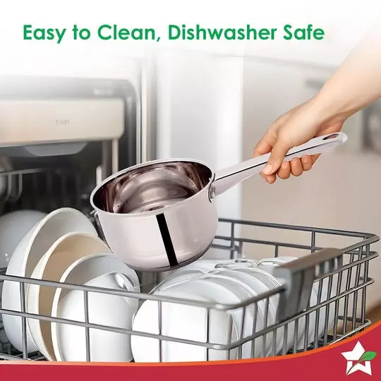 Wonderchef Venice Sauce Pan 14 cm 1.2 L Tri-ply Stainless Steel Chrome, 63154995