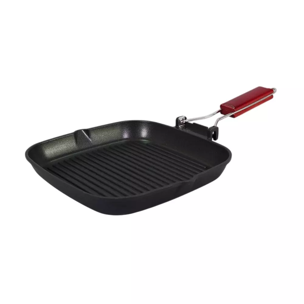 Wonderchef Caesar Folding Grill Pan 24 cm 2.3 L Aluminium Non-Stick Black, 63153832