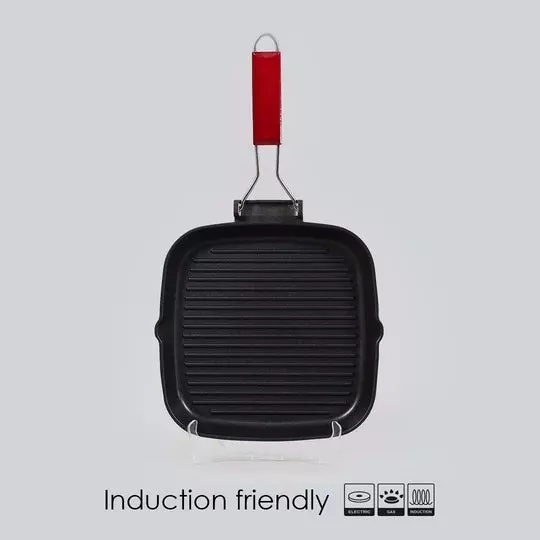 Wonderchef Caesar Folding Grill Pan 24 cm 2.3 L Aluminium Non-Stick Black, 63153832