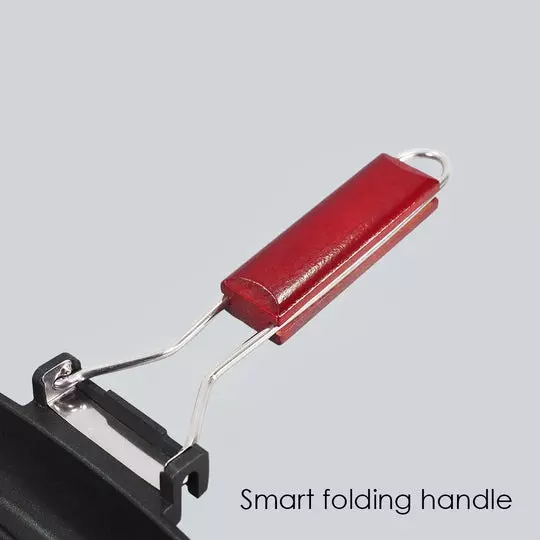 Wonderchef Caesar Folding Grill Pan 24 cm 2.3 L Aluminium Non-Stick Black, 63153832