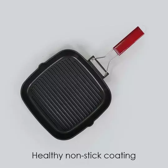 Wonderchef Caesar Folding Grill Pan 24 cm 2.3 L Aluminium Non-Stick Black, 63153832