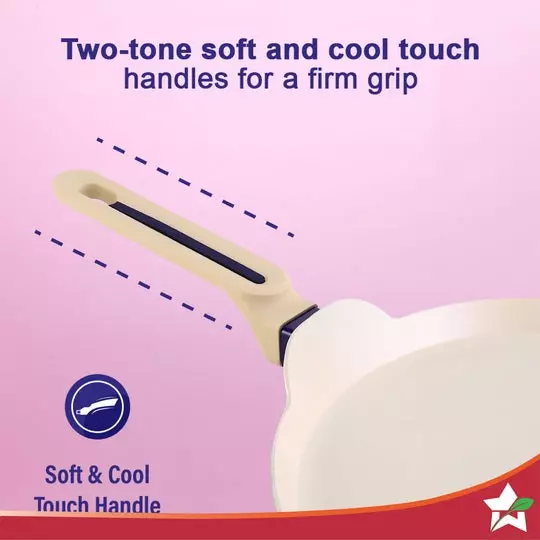 Wonderchef Bellagio Dosa Tawa, Fry Pan & Kadhai with Glass Lid Non-Stick Ceramic Electric Blue, 63154803 (4 Pcs Set)