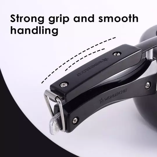 Wonderchef Taurus 3 L Pressure Cooker with Inner Lid Hard Anodized Black & Chrome ISI Certified, 63154798