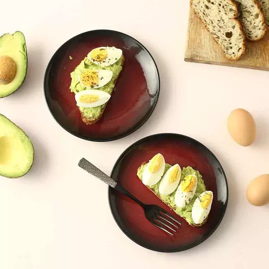 wonderchef-teramo-quarter-plate-18-cm-7-inch-stoneware-red-glaze-63154636-2-pcs-set