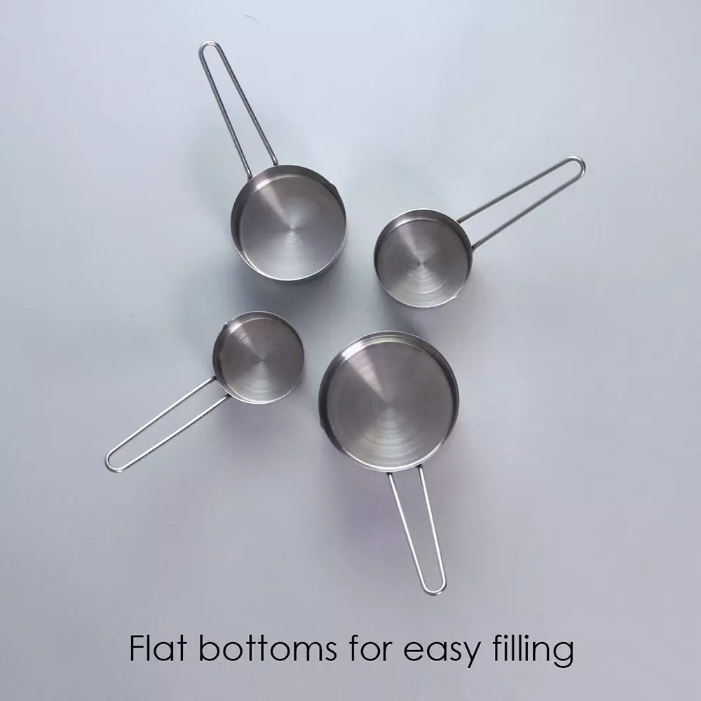 Wonderchef Ambrosia Measuring Cups 60, 80, 125 & 250 ml Stainless Steel Chrome, 63153633 (4 Pcs Set)