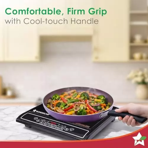 Wonderchef Valencia Dosa Tawa, Fry Pan Kadhai Non Stick Pure Grade Aluminium Purple, 63154766 (3 Pcs Set)