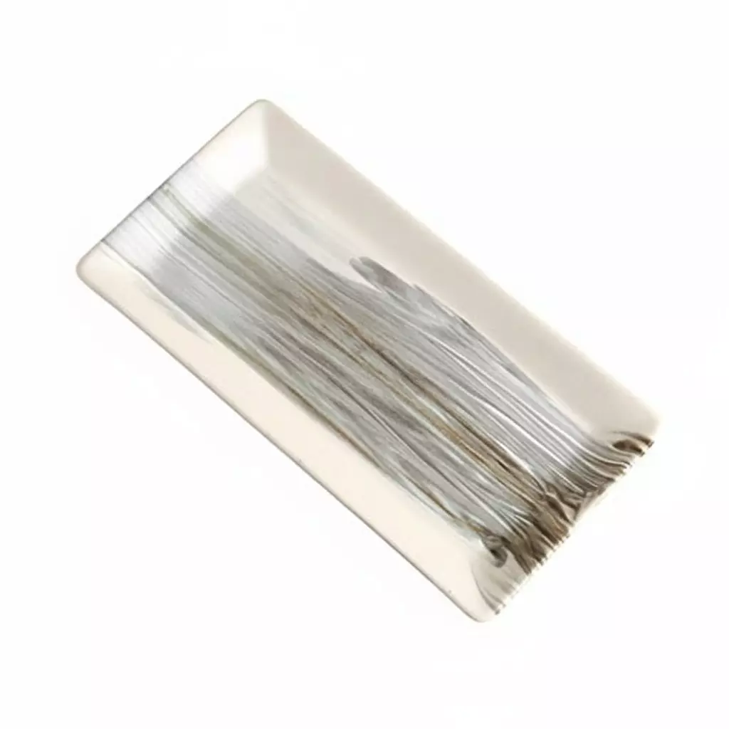 Wonderchef Teramo Rectangular Platter 30x15 cm (12x6 inch) Stoneware White, 63153860