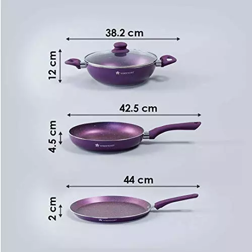 wonderchef-orchid-dosa-tawa-fry-pan-kadhai-with-glass-lid-non-stick-virgin-aluminium-purple-63153377-4-pcs-set