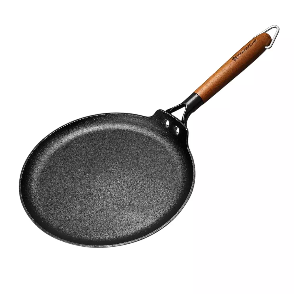 Wonderchef Ferro Dosa Tawa 26 cm Non-Toxic Light-Weight Cast-Iron Black, 63155159